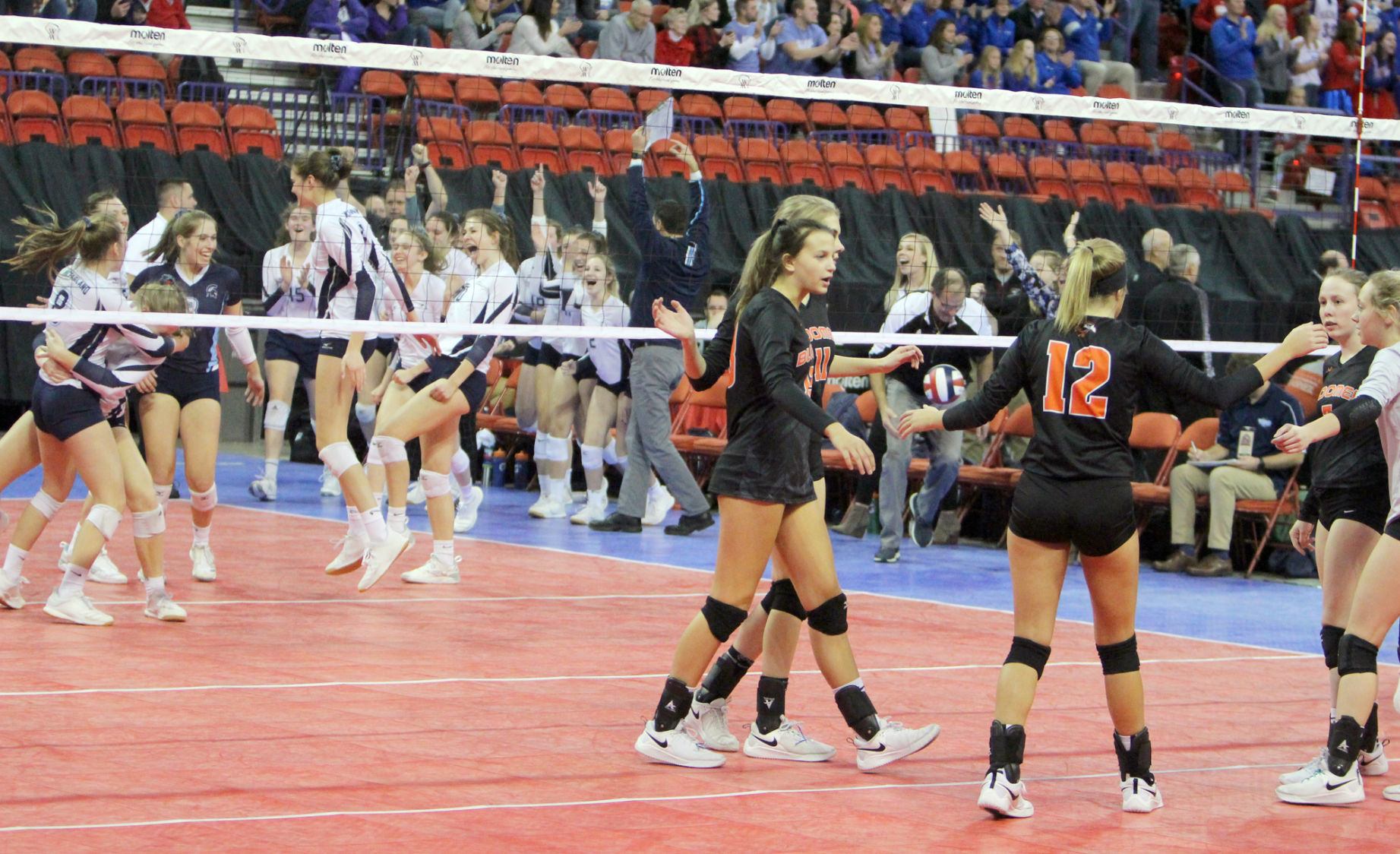 Bloomer volleyball vs McFarland 11-8-19